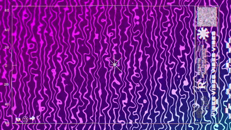 animación de vibraciones texto y certificado de cine restringido sobre ondas angulares rosadas y negras