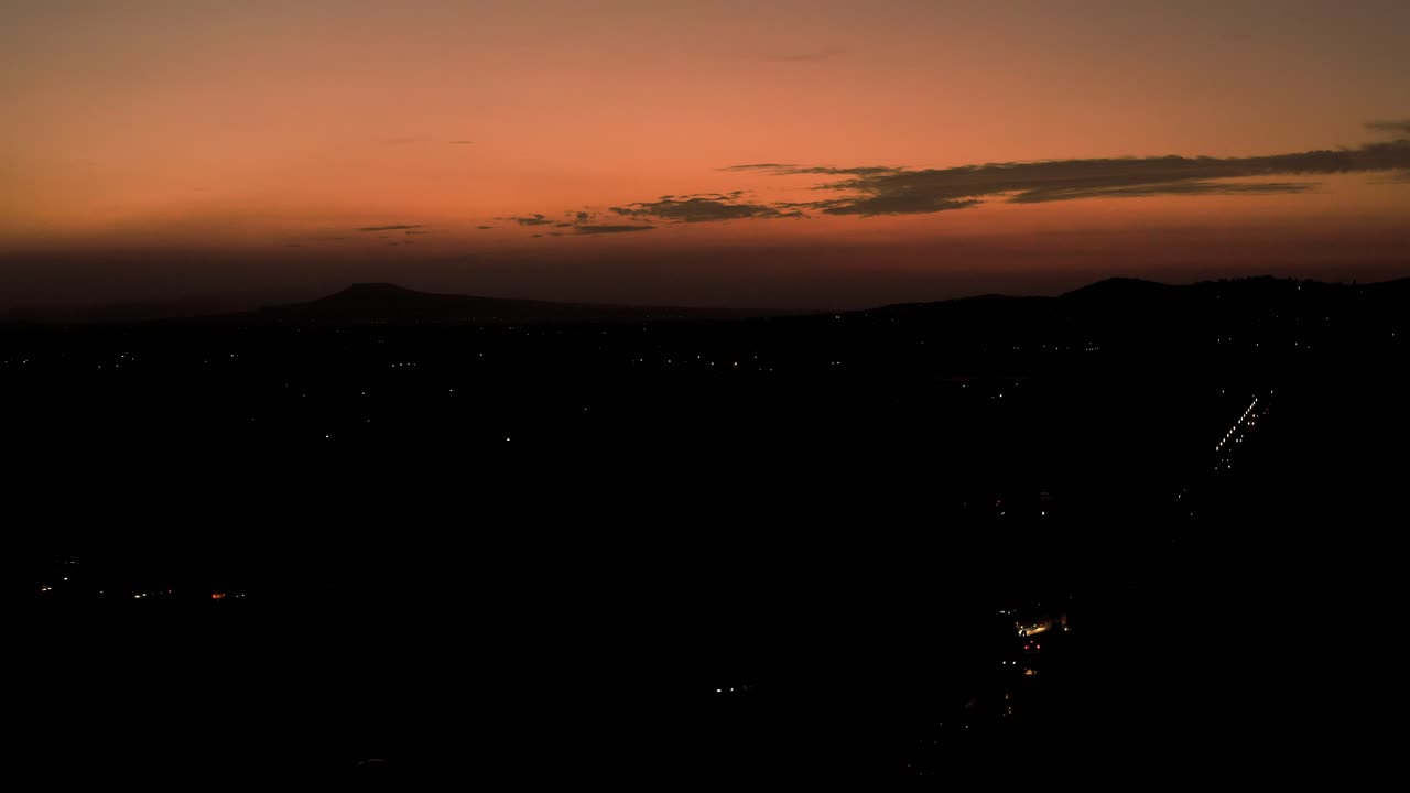 공중: 테오티우아칸, 멕시코, 피라미드, 밤