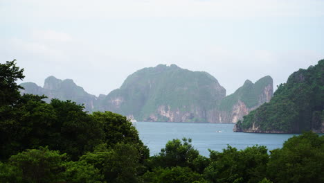 Panorama-Of-Phi-Phi-Islands-By-Limestone-Cliffs-In-Thailand