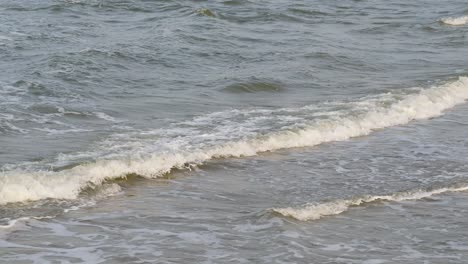 Drone-aerial-view-of-Baltic-sea-waves