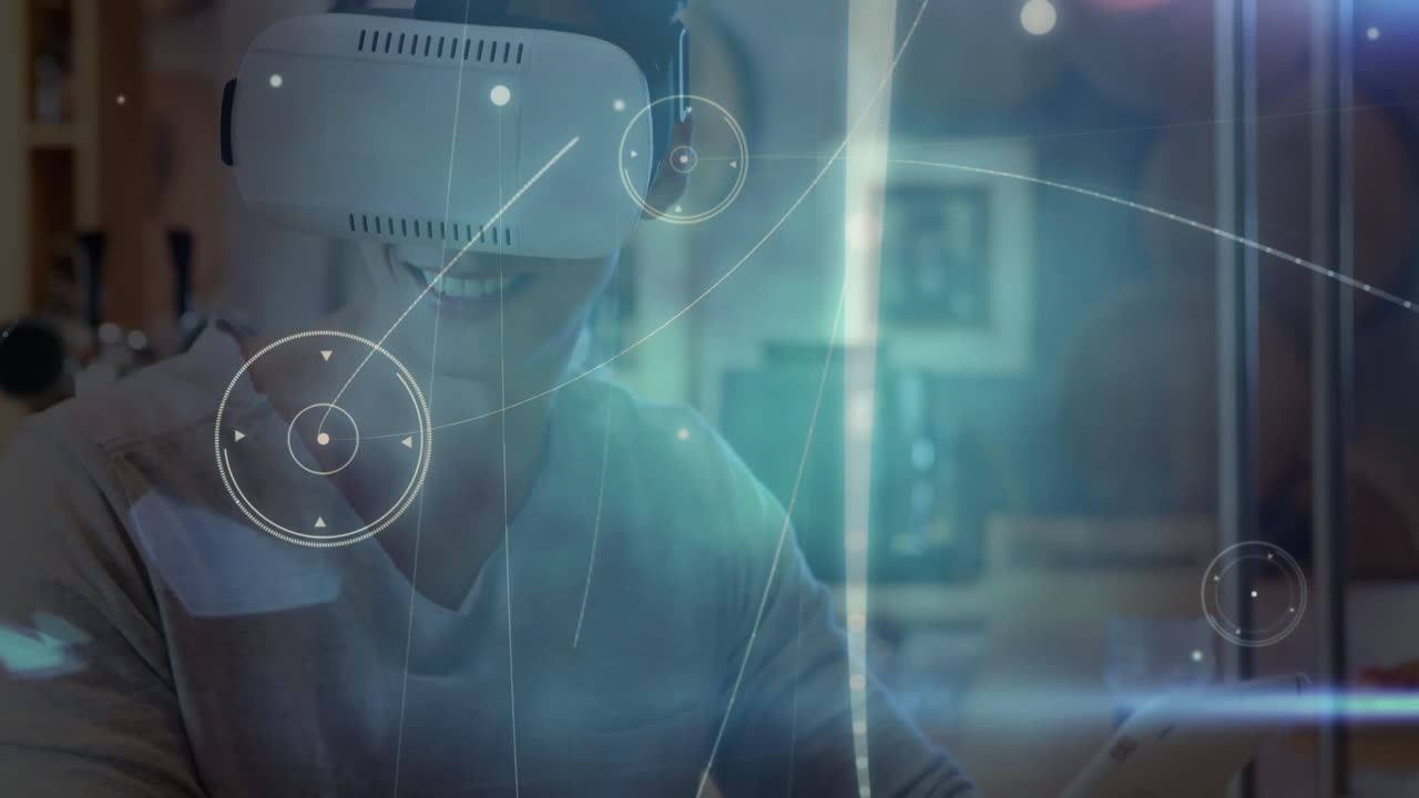 Research and development over virtual reality interface.