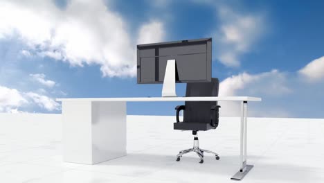 Office-with-blue-sky-and-clouds