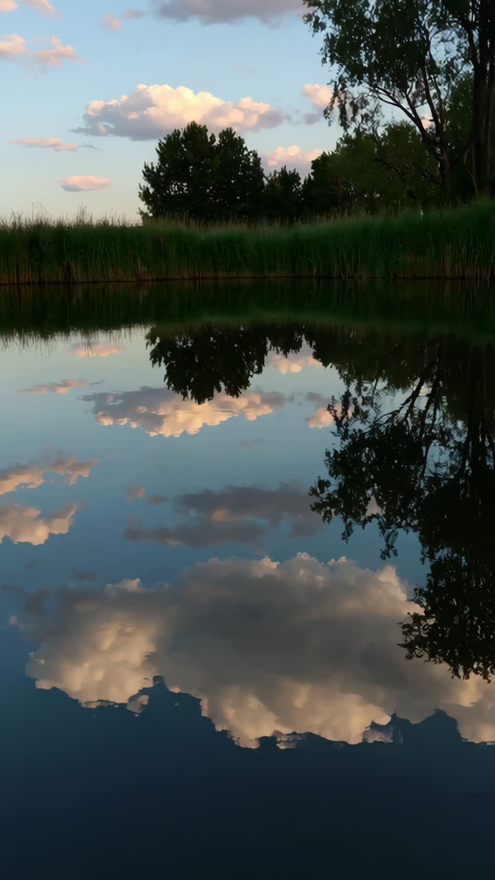 Reflective Pond at Sunset/Sunrise