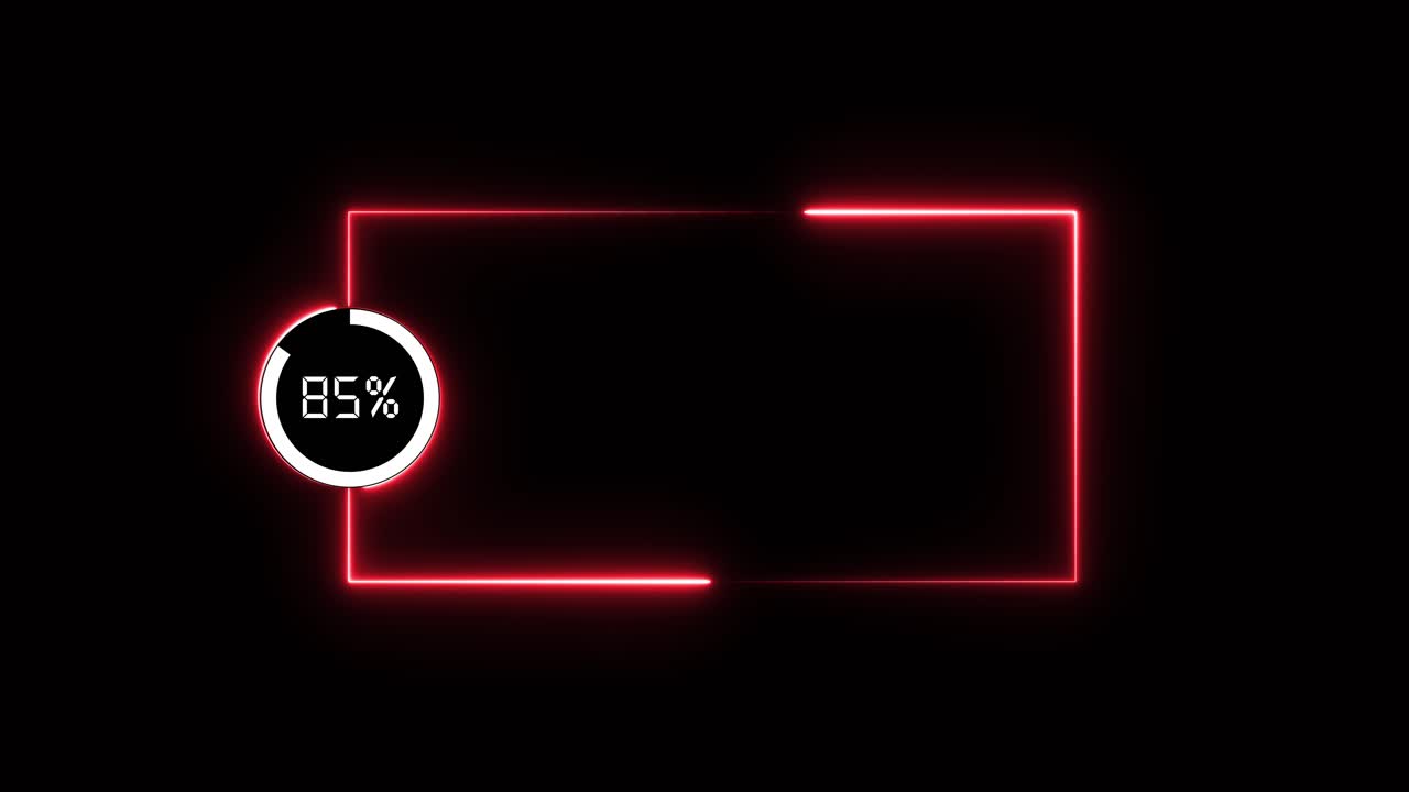 Loading screen with neon outline
