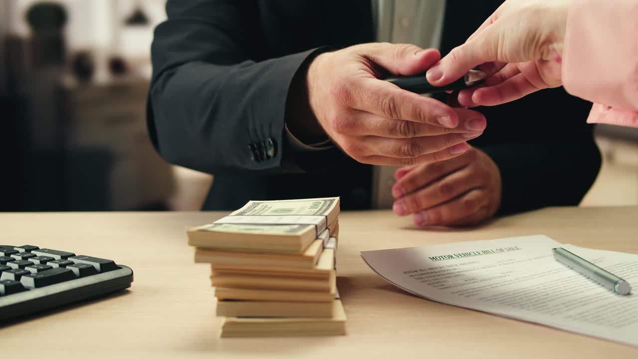 Stacks of cash dollars and euro, Banknotes counting, buying car flat home or real estate, Counting dollar euro banknotes in crime lab with machine, cashed out money, bitcoin changing