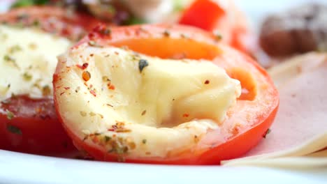 tomatoes stuffed with cheese from the oven