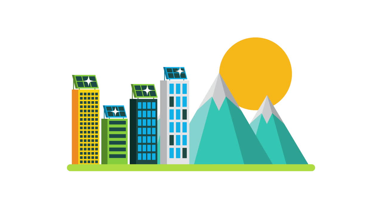 animazione ecologica della città verde