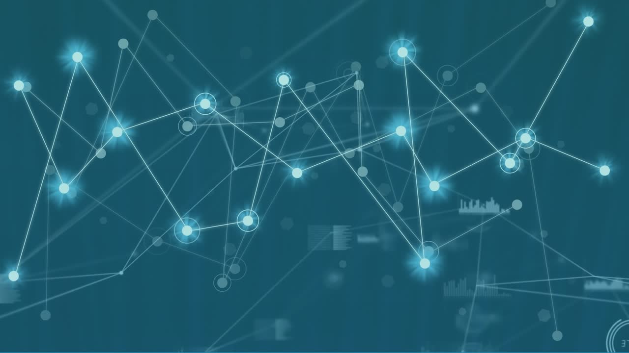 Animation af netværk af forbindelser med statistikbehandling