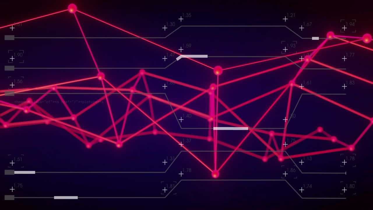 Animation of network of connections over diagrams