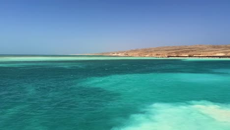 red sea crystal clear turquoise water near hurghada close to the coral reef