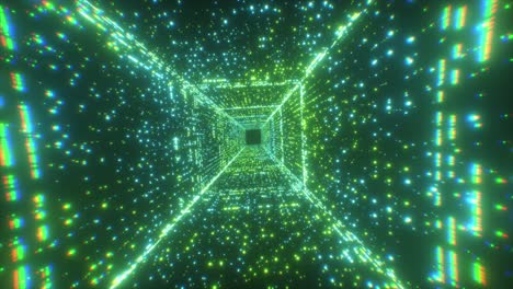 efecto de túnel verde brillante