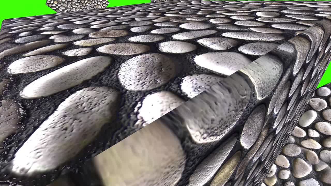 추상적인 크리에이티브 3d 박스 트랜지션 마스크, 그린 스크린, 알파 채널 박스