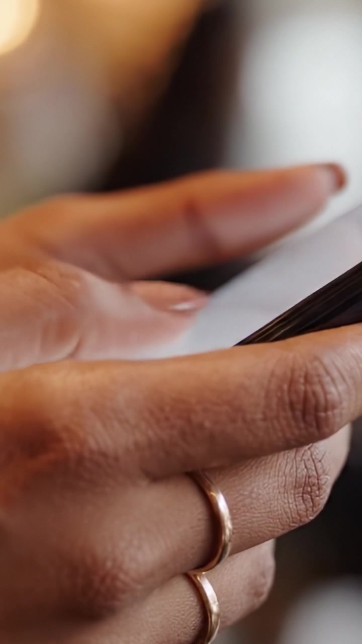 A Close-Up View of a Person's Hand Engaged in Smartphone Interaction, Highlighting Modern Digital Connectivity and Everyday Life Activities