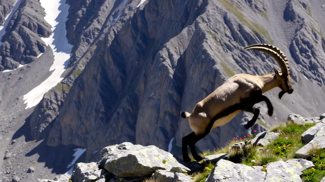 Ibex on Mountain