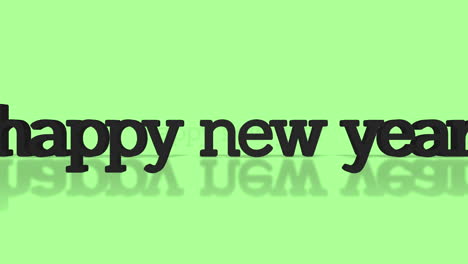 Rolling-Happy-New-Year-text-on-green-gradient