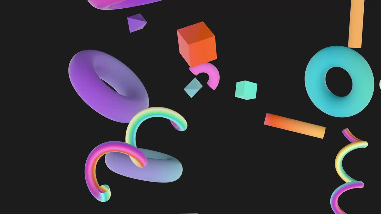 abstracto colorido fondo de arte 3d con forma geométrica. estilo de memphis.