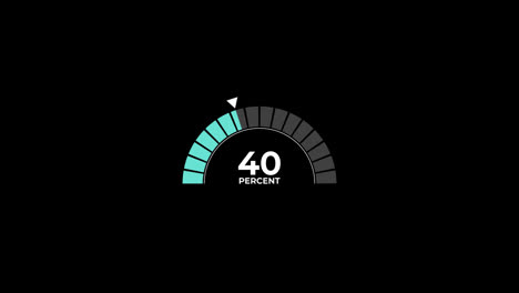 Gráfico-Circular-De-0-A-40%-De-Porcentaje-De-Infografías-Cargando-Anillo-Circular-O-Transferencia,-Descarga-De-Animación-Con-Canal-Alfa.