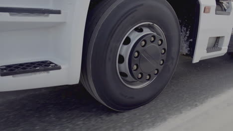 truck tires on a snowy road