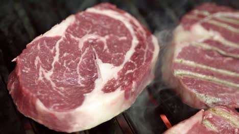grilling delicious steaks