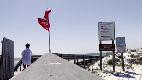 red flags and warning signs deer lake beach florida