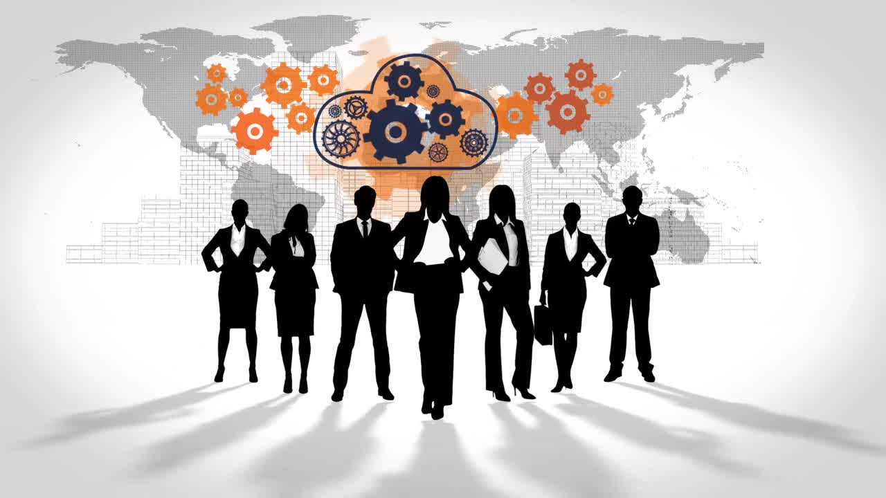 사업가들의 검은 실루