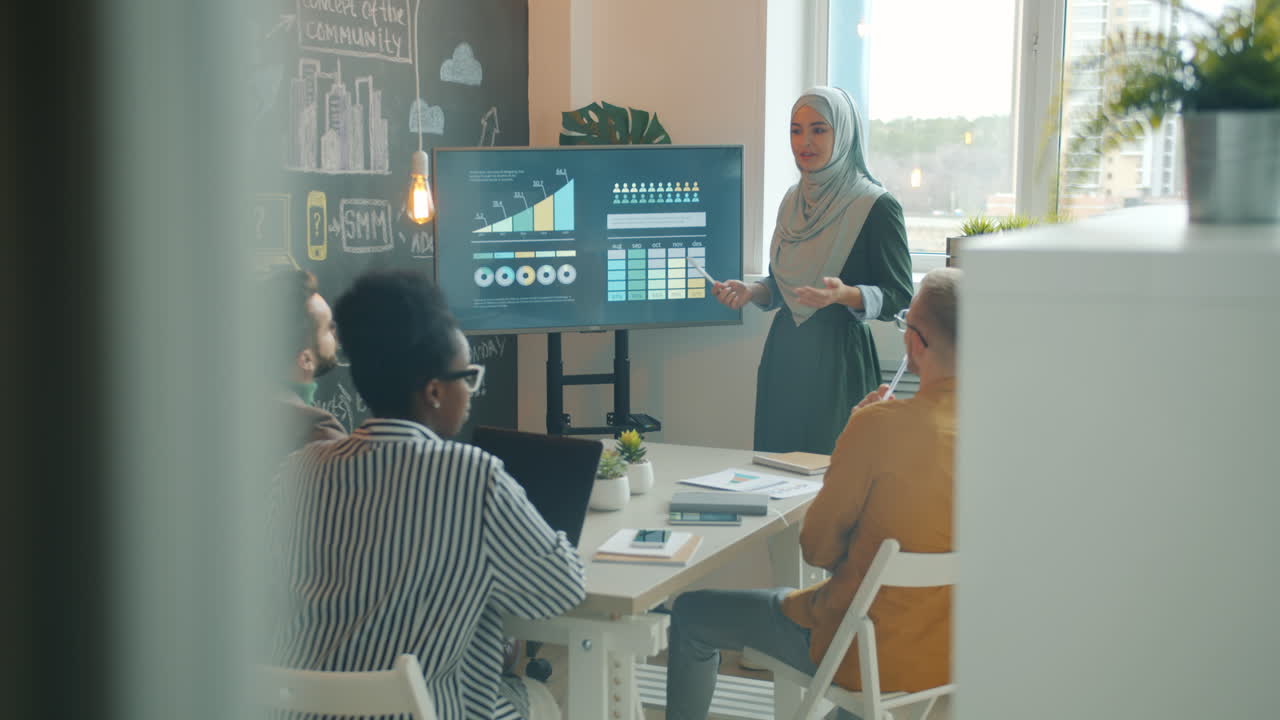 Business Presentation in Meeting Room