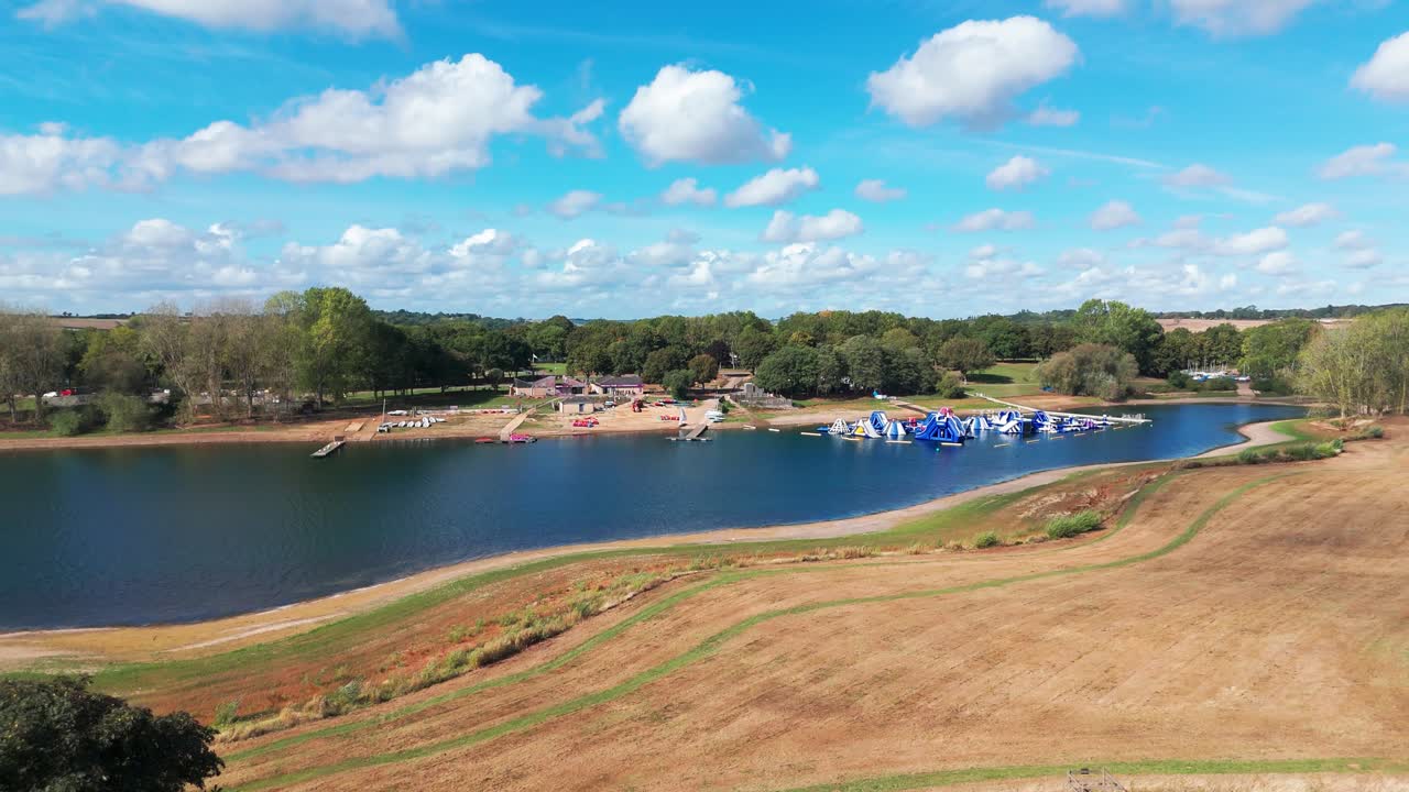 Whitwell aqua park Rutland scenic lake view, sunny day outdoor relaxation