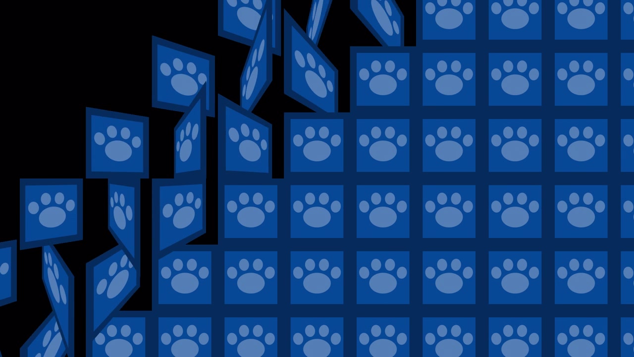 Blue Paw Print Pattern