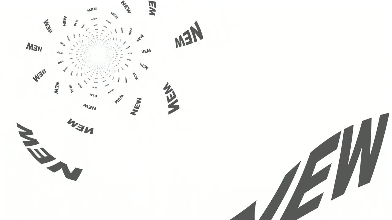 색 배경에 있는 애니메이션에서 새로운 단어