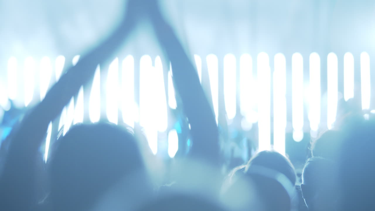 무대 조명에 대한 콘서트의 관객