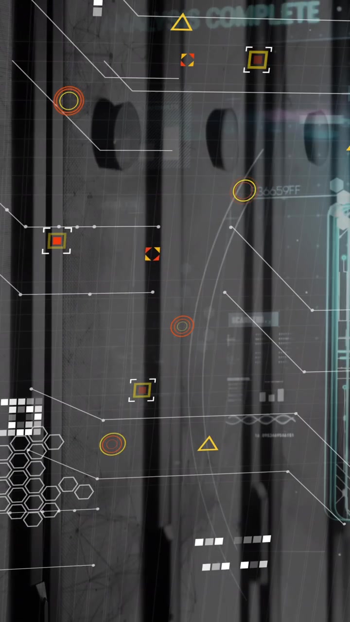 Animation af hængelås og databehandling over computerservere