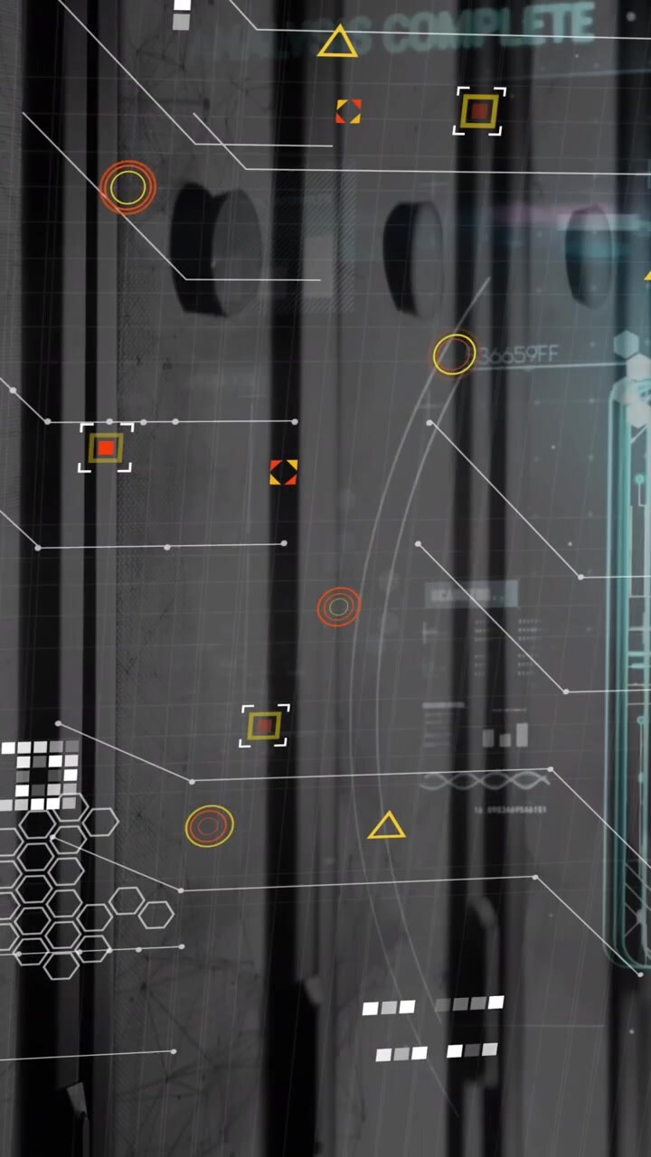 Animation af hængelås og databehandling over computerservere