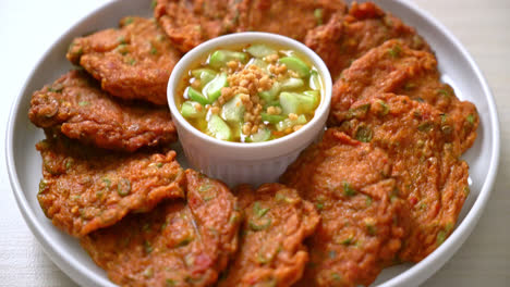 fried fish paste balls or deep fried fish cake - asian food style