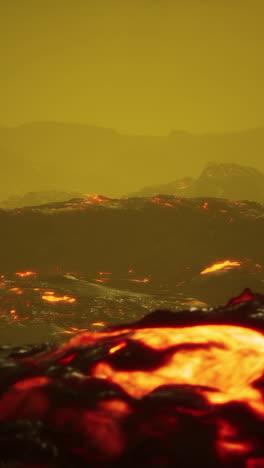 lava-covered alien planet landscape