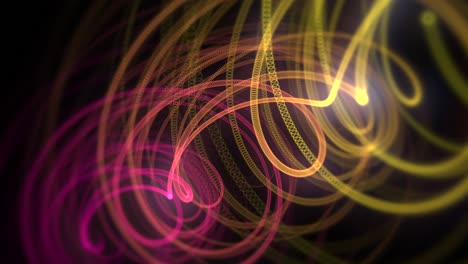 neon pink and yellow spiral lines