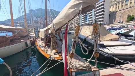 sailing ship moored at monte carlo pier