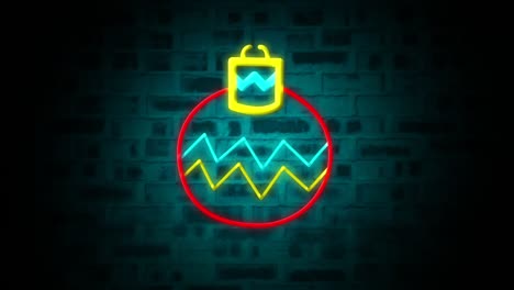 Christmas-bauble-neon-sign-on-brick-wall