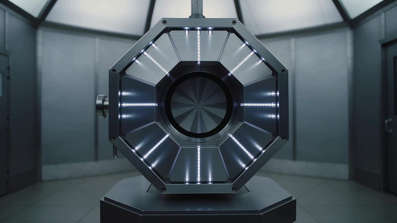 Getting signal octagon module shifting inner barrel, lighting LEDs in lab chamber