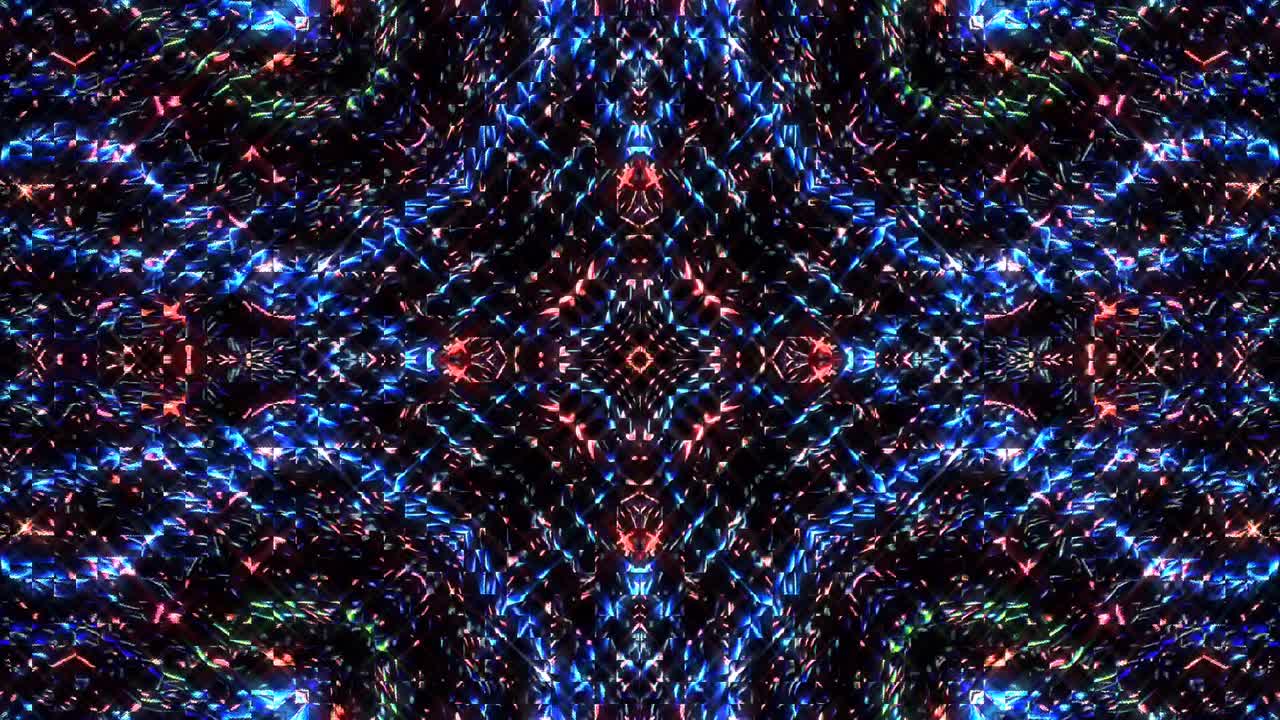 líneas brillantes que establecen el movimiento de la onda, coloridas, sobre un fondo negro