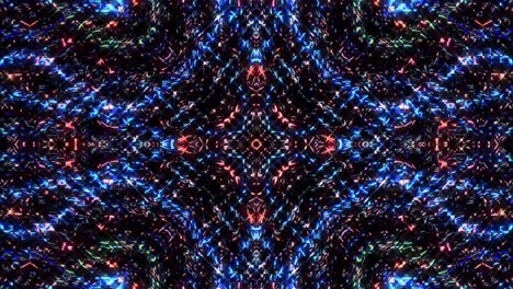 líneas brillantes que establecen el movimiento de la onda, coloridas, sobre un fondo negro