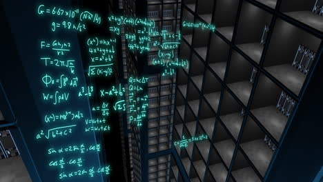 animación del procesamiento de datos a través de servidores informáticos