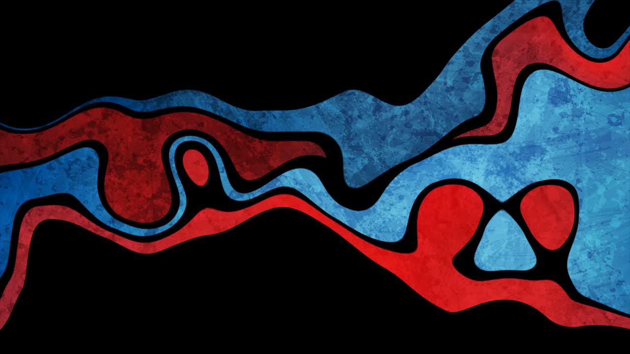 Blue red grunge liquid waves abstract motion background