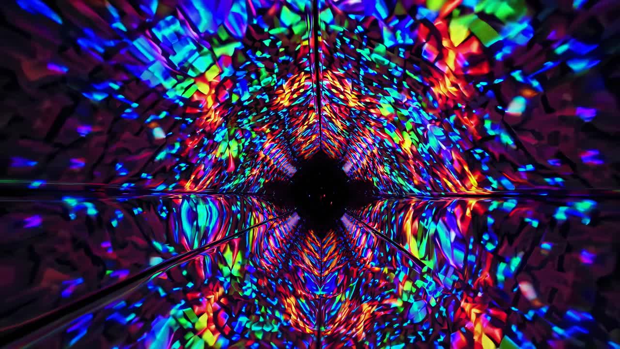 túnel abstractamente colorido