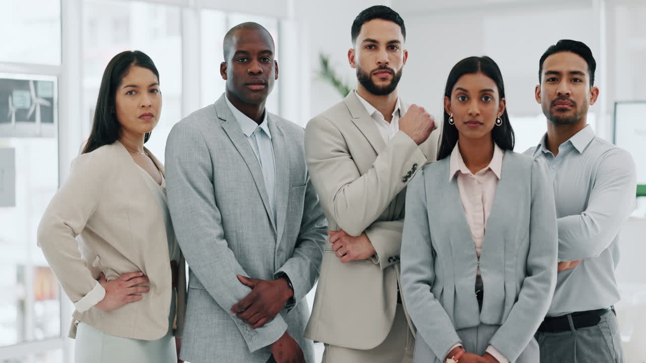 Face, business people and legal team