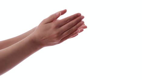 woman showing some sign with hand
