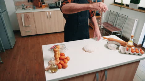 portrait of couple in kitchen