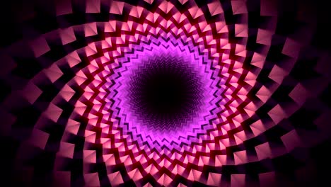 moviéndose a través de un túnel abstracto hecho de cajas reflectantes, animación en bucle