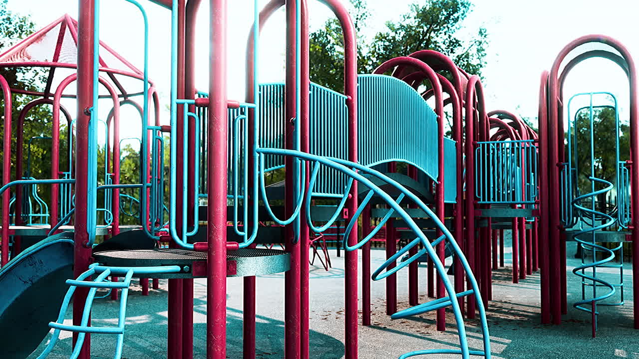 concept to avoid public playgrounds by kids during the Covid-19