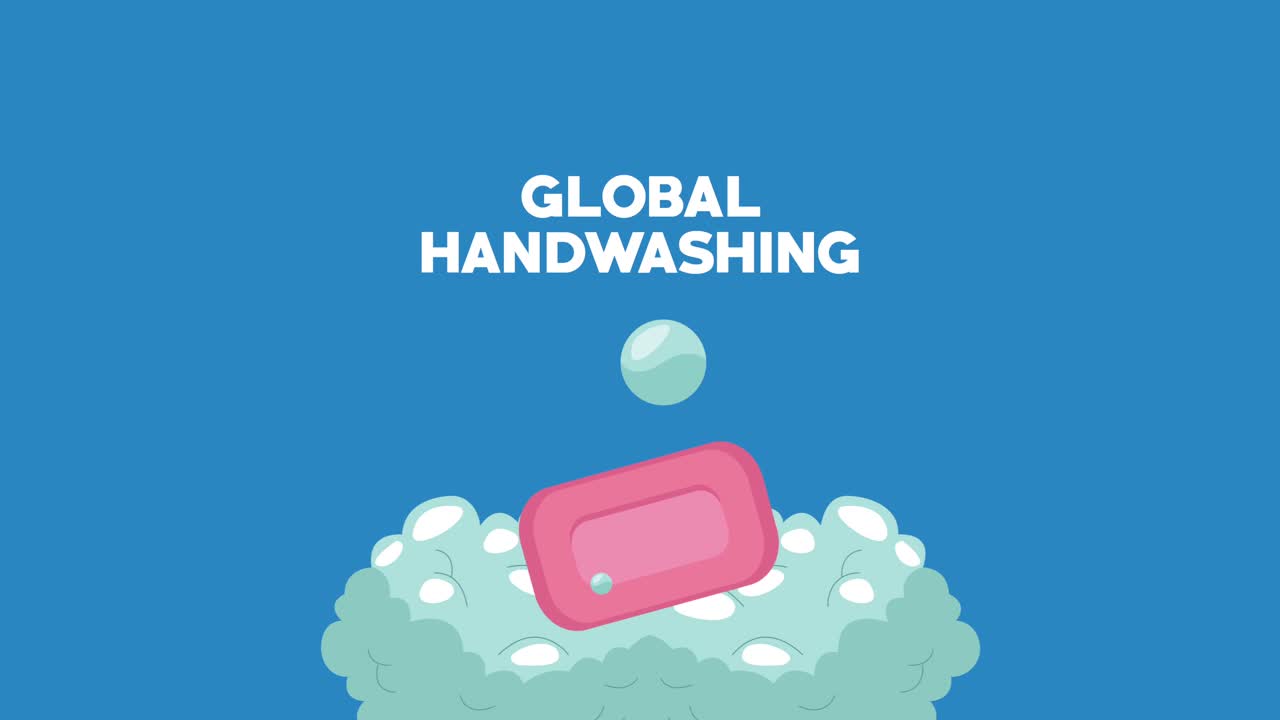 에 있는 비누로 손을 는 글로벌 애니메이션