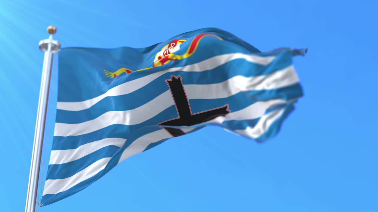 bandera de la ciudad de nelson, en nueva zelanda.